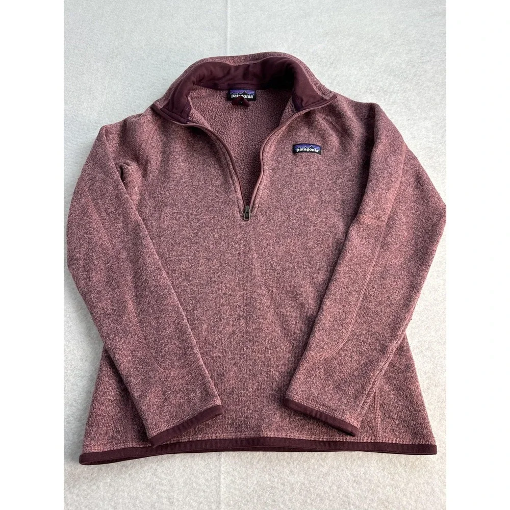 Patagonia Better Sweater Pullover Women's‎ Small Purple Fleece 1/4 Zip Mock Neck